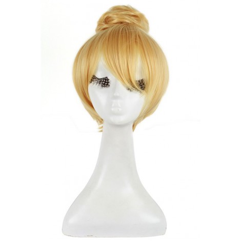 30cm short Blonde Cosplay Wig Fairy Tinker Bell CW00203