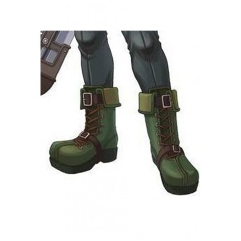 The Legend Of Heroes Agate Crosner Dark Green Boots Cosplay Shoes GC00271