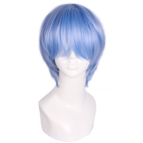 33cm short light blue Anime Evangelion cosplay wig  AC001128